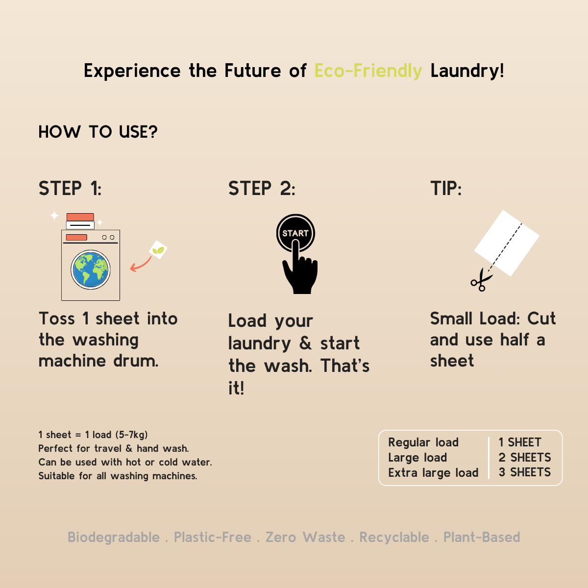 Eco Laundry Detergent Sheet